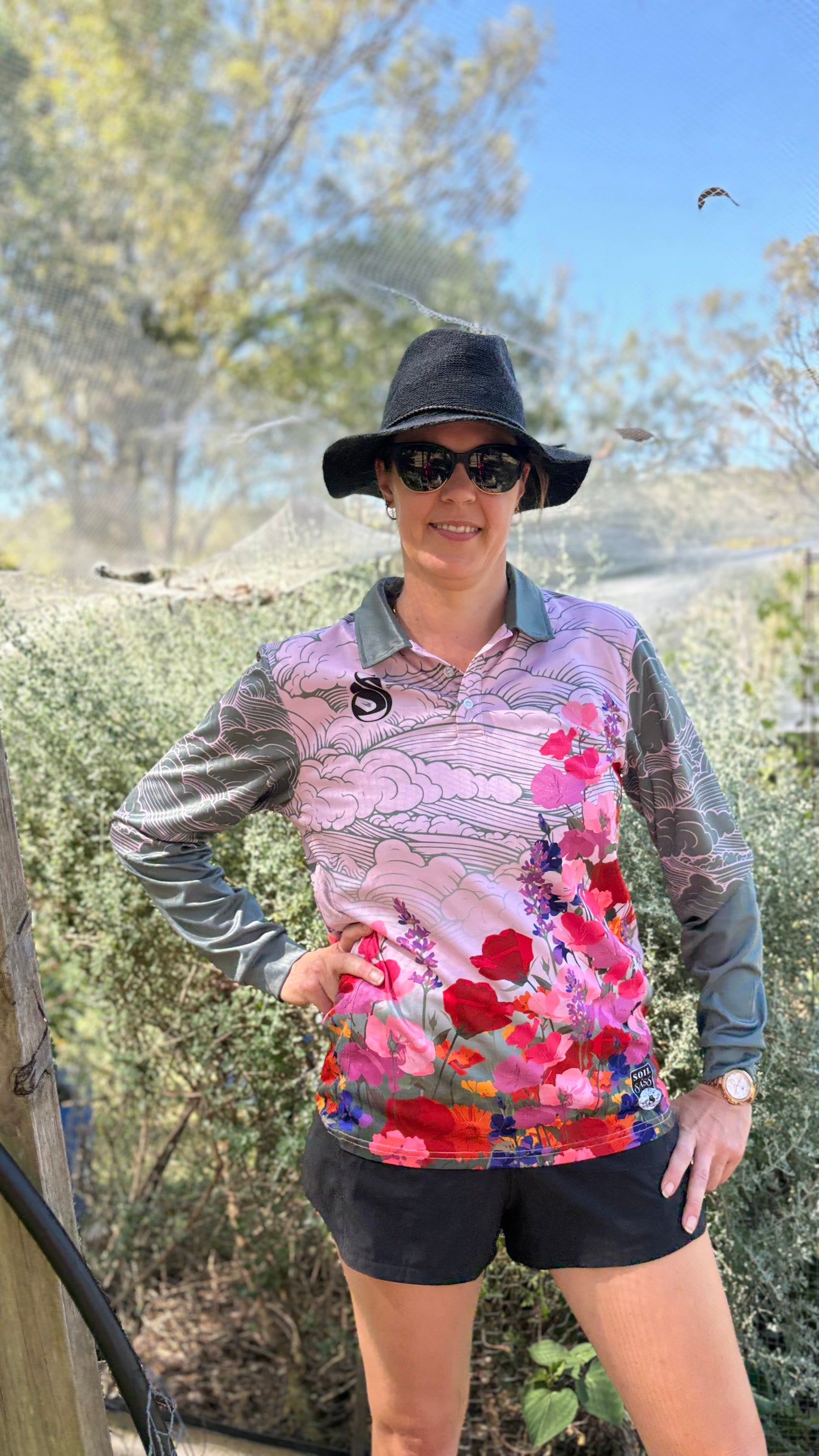 In bloom women's gardening shirt